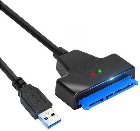 SATA to USB 3.0/2.0 Cable for 2.5 Inch 3.5 Inch External HDD SSD Hard Drive SATA 3 22 Pin Adapter USB 3.0 to Sata III Cord in Saudi Arabia