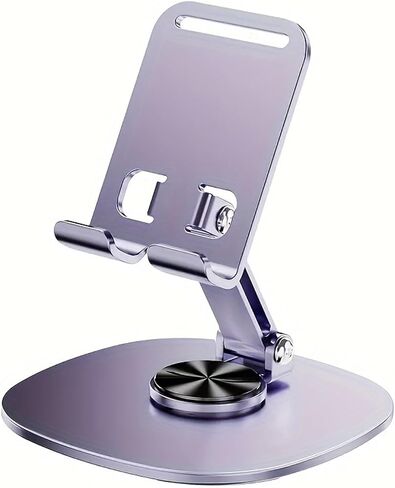 Mobile Phone Stand for Desk, 360 Degree Rotating Fully Adjustable, Foldable and Portable Phone Holder, Purple in Saudi Arabia