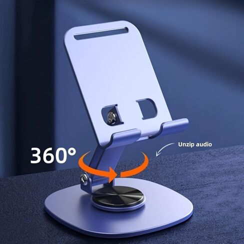 Mobile Phone Stand for Desk, 360 Degree Rotating Fully Adjustable, Foldable and Portable Phone Holder, Purple in Saudi Arabia