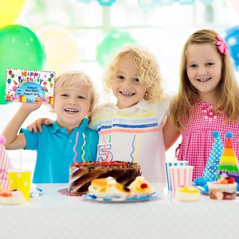D24TIME 36Pcs Watercolor Happy Birthday Award Certificates Gifts for Kids Classroom Birthday Certificates Awards for Kid Student Gifts from Teacher for Kindergarten Elementary Back to School Supplies in Kuwait