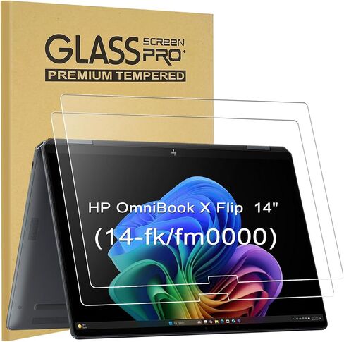 Keanboll [2 pack] 9H صلابة حامي شاشة زجاجي مقسّر لـ HP Omnibook X Flip X360 14 "2-in-1 جهاز كمبيوتر محمول شاشة تعمل باللمس (2025 طرازات 14-FK/FM0000) | in Saudi Arabia