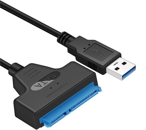 USB 3.0 محول كابل SATA عالي السرعة 6 جيجابت في الثانية 22 دبوس 2.5 بوصة SSD HDD القرص الصلب FR ؛/EE محرك USB SATA كابل (2 في 1 كابل SATA) in Saudi Arabia