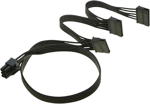 كابل الطاقة الشهير من 6 دبوس إلى 3x SATA 6Pin إلى 3 كابل محول محرك الأقراص الصلبة SATA لمصدر الطاقة المعياري للموسم in Saudi Arabia