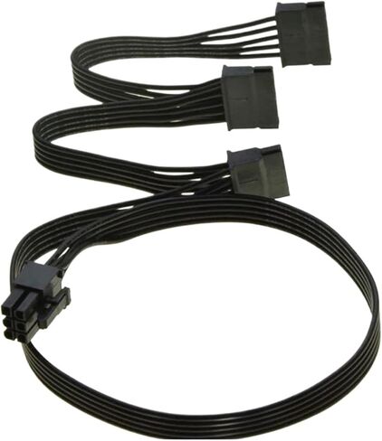 كابل الطاقة الشهير من 6 دبوس إلى 3x SATA 6Pin إلى 3 كابل محول محرك الأقراص الصلبة SATA لمصدر الطاقة المعياري للموسم in Saudi Arabia