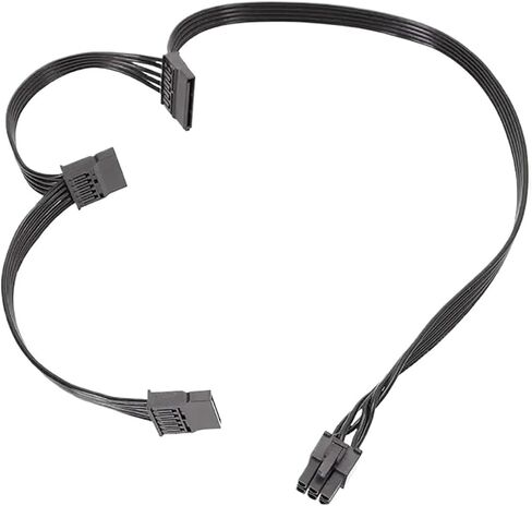 كابل الطاقة الشهير من 6 دبوس إلى 3x SATA 6Pin إلى 3 كابل محول محرك الأقراص الصلبة SATA لمصدر الطاقة المعياري للموسم in Saudi Arabia