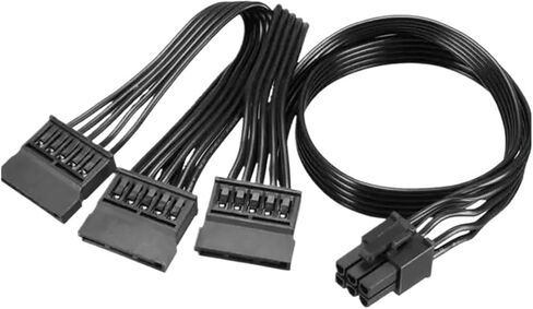 كابل الطاقة الشهير من 6 دبوس إلى 3x SATA 6Pin إلى 3 كابل محول محرك الأقراص الصلبة SATA لمصدر الطاقة المعياري للموسم in Saudi Arabia