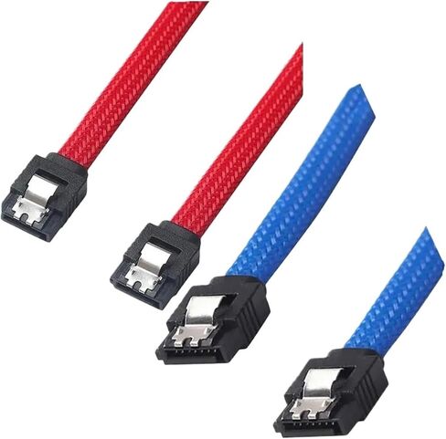 CEA 2 PCS 50CM 3.0 III SATA3 7PIN DATA CABLE 6GB/S SSD CABLES HDD DATK DATAL SLOT مع إصدار قسط من النايلون ، 1 in Saudi Arabia