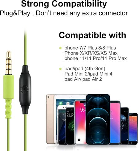 Sport Headphones Wired Running Earphones with Earhook (3.5mm, Green) in Saudi Arabia