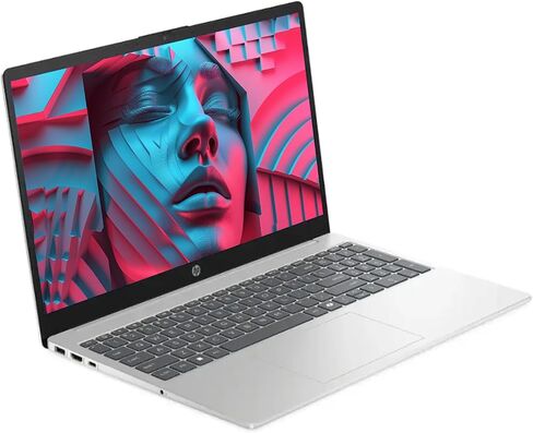 HP 15.6 "HD Touch Scency Captop ، Intel Core I3-1315U ، 32GB DDR4 RAM ، 1TB SSD Storage ، Type-C/A ، HDMI ، Camera Privacy ، Bluetooth ، Wi-Fi 6 ، Windows 11 Home ، Long Battery ، Silver Natural Silver in Kuwait