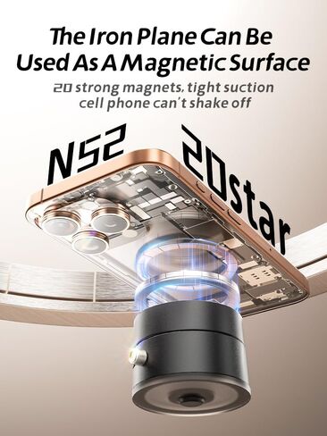DreamBee Upgraded Vacuum Magnetic Suction Phone Holder,Strong Suction Cup Phone Mount,Foldable&Retractable Car Phone Holder,Hands-Free Magnetic Car Phone Mount, Mirror, Gym, Smooth Surfaces in Kuwait