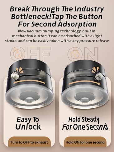 DreamBee Upgraded Vacuum Magnetic Suction Phone Holder,Strong Suction Cup Phone Mount,Foldable&Retractable Car Phone Holder,Hands-Free Magnetic Car Phone Mount, Mirror, Gym, Smooth Surfaces in Kuwait