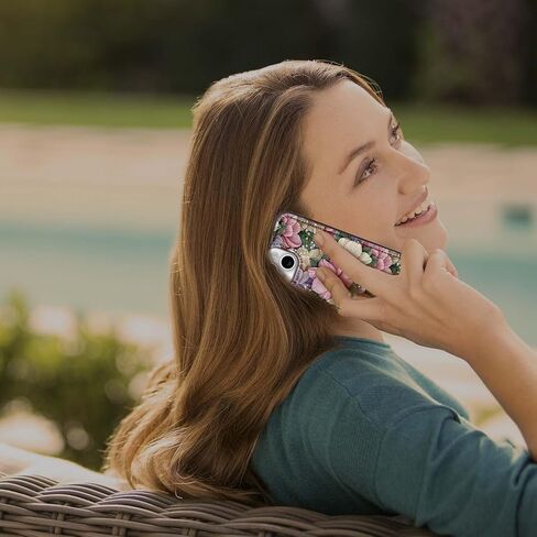 حقيبة محفظة لـ iPhone 13 ، غلاف الورقة الجلدية ، غلاف المقفل المغناطيسي مع 3 حامل بطاقة لـ iPhone 13 (A-Blossoms) in Kuwait