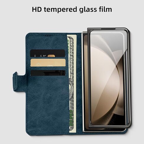 بالنسبة إلى Samsung Galaxy Z Fold 6 CASE مع حامل القلم ، والبطاقة والفتحات النقدية ، وحامي شاشة الزجاج المقسّر HD ، والجلد المتميز ، والإغلاق المغناطيسي ، وحزام Kickstand & Wrist (Brown ، Samsung Galaxy Z Fold6) in Saudi Arabia
