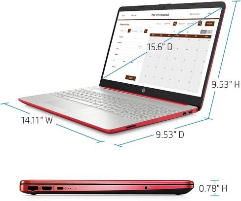 HP 15.6 بوصة كمبيوتر محمول • العودة إلى المدرسة محدودة الإصدار • ذاكرة الوصول العشوائي 32GB • 1TB SSD • معالج Intel رباعي النواة • HDMI • USB-C • WOWPC Recovery USB • Windows 11 • Scarlet Red in Saudi Arabia