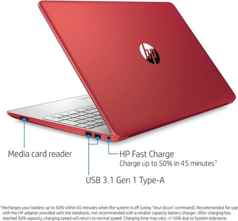 HP 15.6 بوصة كمبيوتر محمول • العودة إلى المدرسة محدودة الإصدار • ذاكرة الوصول العشوائي 32GB • 1TB SSD • معالج Intel رباعي النواة • HDMI • USB-C • WOWPC Recovery USB • Windows 11 • Scarlet Red in Saudi Arabia