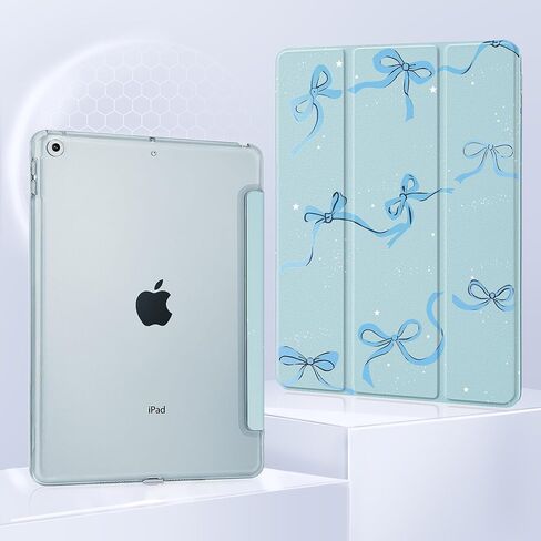 قد يتوافق تشن مع حالة iPad 10.2 بوصة 2021/2020/2019 ، لحالة الجيل 9/8/8/7 ، وغطاء حامل نحيف مع قشرة الظهر الشفافة الصلبة ، والاستيقاظ التلقائي/النوم ، in Kuwait