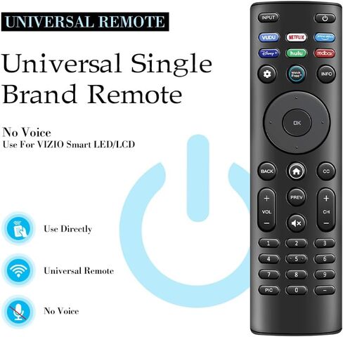 XRT140 Universal TV REMOTE REMOTE استبدال أجهزة تلفزيون Vizio الذكية D ، E ، M ، P ، V ، PX Series Smart TVS in Saudi Arabia