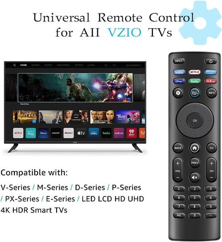 XRT140 Universal TV REMOTE REMOTE استبدال أجهزة تلفزيون Vizio الذكية D ، E ، M ، P ، V ، PX Series Smart TVS in Saudi Arabia