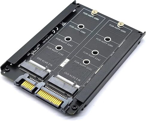 Metal Case B+M Key M.2 NGFF SSD إلى 2.5 بطاقة محول 6GB SATA مع مقبس العلبة M2 NGFF in Saudi Arabia