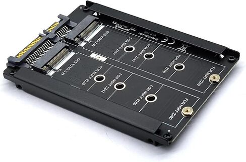 Metal Case B+M Key M.2 NGFF SSD إلى 2.5 بطاقة محول 6GB SATA مع مقبس العلبة M2 NGFF in Saudi Arabia