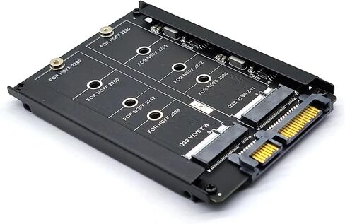 Metal Case B+M Key M.2 NGFF SSD إلى 2.5 بطاقة محول 6GB SATA مع مقبس العلبة M2 NGFF in Saudi Arabia