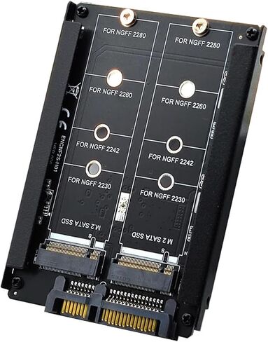 Metal Case B+M Key M.2 NGFF SSD إلى 2.5 بطاقة محول 6GB SATA مع مقبس العلبة M2 NGFF in Saudi Arabia