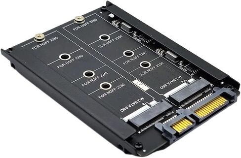 Metal Case B+M Key M.2 NGFF SSD إلى 2.5 بطاقة محول 6GB SATA مع مقبس العلبة M2 NGFF in Saudi Arabia