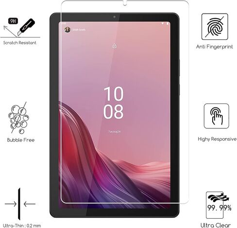 حزمة Keanboll 2 مصممة لـ Lenovo Tab K9 & Lenovo Tab One 8.7 بوصة 2025 حامية شاشة زجاجية مركبة ، صلابة 9H ، مكافحة Scatch ، ودية في القضية in Saudi Arabia