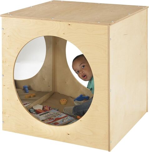 Childcraft 1491056 Reflection Cozy Cube, 30 x 30 Inches Height,30 Inches Width,30 Inches Length,Natural Wood in Kuwait