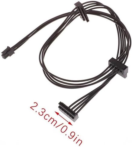 4 دبوس بدوره 1/2/3 إمدادات الطاقة SATA لواجهة اللوحة الرئيسية الصغيرة 4pin إلى/اثنين/ثلاثة كابل مزود الطاقة STA SSD (65 سم) in Saudi Arabia