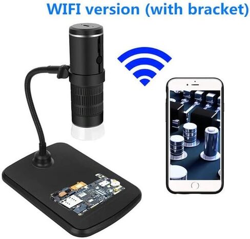 1000X Digital Microscope 1080P high-Definition Microscope Smart Phone Camera Video for PCB Welding Slideshow Viewing etc(Type C) in Kuwait