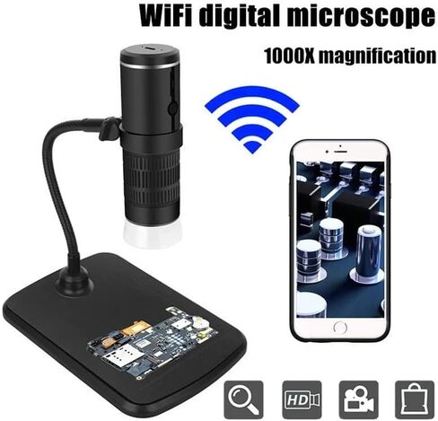 1000X Digital Microscope 1080P high-Definition Microscope Smart Phone Camera Video for PCB Welding Slideshow Viewing etc(Type C) in Kuwait