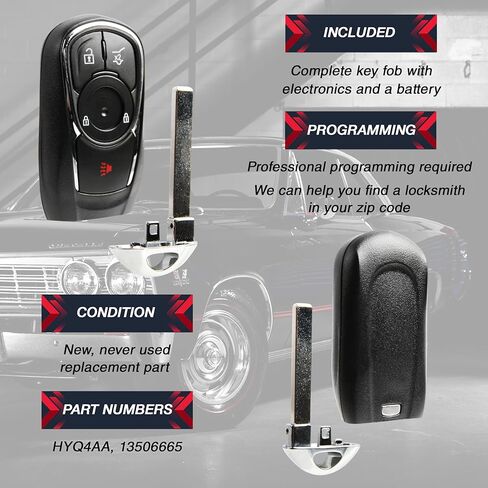 USAREMOTE LEELLENT ENTER KEY Remote KEY FOB 4-BUTON SUV PRESSION FOR 2017 2018 2019 2020 Buick Encore Encore (HYQ4AA ، 13506665) in Kuwait