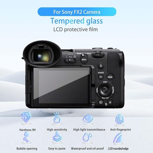 [3 عبوة] واقي الشاشة لـ Sony FX2 ، الزجاج المقسّر HD ، صلابة 9 ساعات ، خدش ، واقي أفلام زجاجية مضادة للأصفر ، كاميرا Sony FX2 in Kuwait