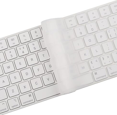 غطاء لوحة المفاتيح الجلد لعام 2023 2021 Apple IMAC 24 بوصة لوحة المفاتيح M3 M3 Chip ، Magic Keyboard MK293LL/A A2449 و MK2A3LL/A A2450 لوحة مفاتيح (Clear) in Saudi Arabia