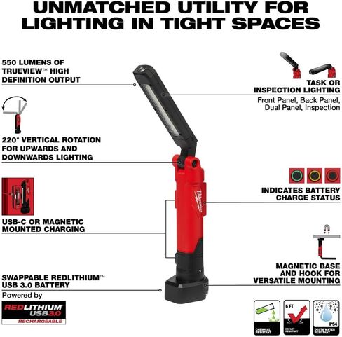 أداة Milwaukee Electric Tool Redlithium USB Light in Saudi Arabia