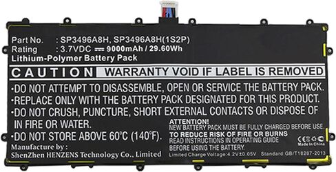 Synergy Digital Tablet Battery, Works with Google NEXUS 10 32GB Tablet, (Li-Pol, 3.7V, 9000 mAh) Ultra Hi-Capacity Battery in Saudi Arabia