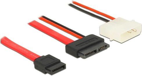 50 سم كابل Slimlinesata Slim Sata 7 + 6 13pin إلى Sata 7pin + كابل محول بيانات الطاقة لمحركات الأقراص المضغوطة/DVD in Saudi Arabia