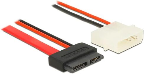 50 سم كابل Slimlinesata Slim Sata 7 + 6 13pin إلى Sata 7pin + كابل محول بيانات الطاقة لمحركات الأقراص المضغوطة/DVD in Saudi Arabia