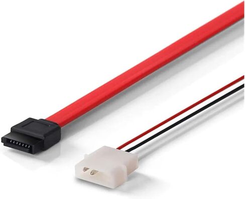 50 سم كابل Slimlinesata Slim Sata 7 + 6 13pin إلى Sata 7pin + كابل محول بيانات الطاقة لمحركات الأقراص المضغوطة/DVD in Saudi Arabia