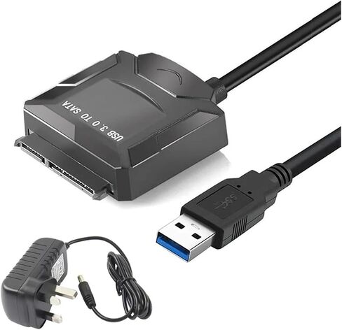 5 جيجابت في الثانية من محول محرك الأقراص الثابتة ATA العالية ATA USB 3.0 إلى SATA 3 كابل لـ 3.5/2.5 بوصة SSD STA إلى محول USB (مع قابس الاتحاد الأوروبي) in Saudi Arabia