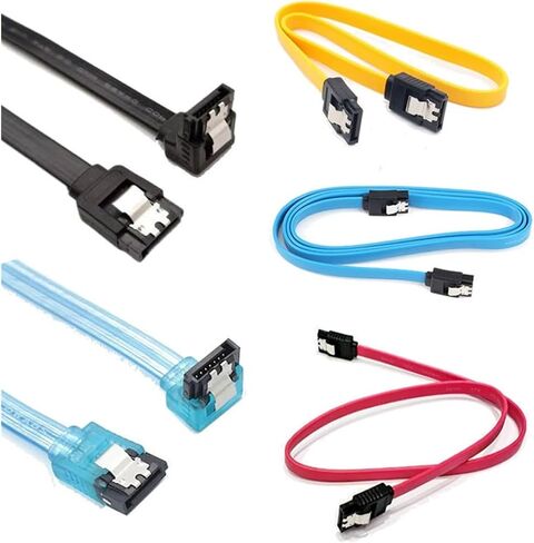 40/50cm Sata3.0 Sol*/id State Hard Disk Serial Data Cable 6Gb/s Multi-Spec Flexible Hard Disk Fast Transmission Cable(Single Black 50cm) in Saudi Arabia