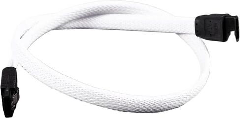 2pcs 50cm SATA 3.0 III SATA3 7PIN DATA CABLE 6GB/S SSD Cables HDD DATK CORD مع إصدار قسط من النايلون الأكمام (& r in Saudi Arabia