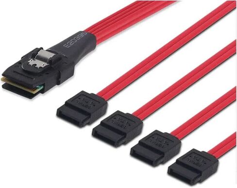 S/AS SFF-8087 إلى 4 منافذ SATA COLLED عالية السرعة (0.5 متر) in Saudi Arabia