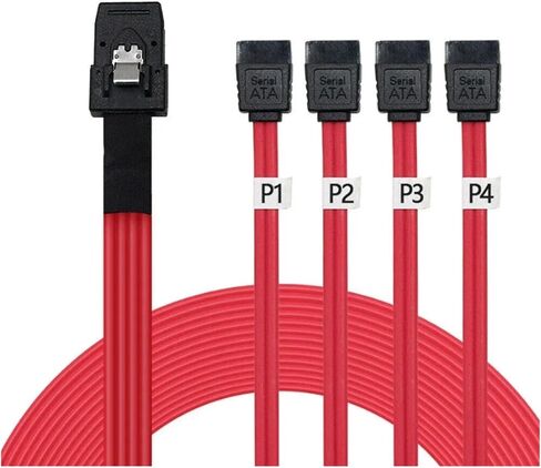 S/AS SFF-8087 إلى 4 منافذ SATA COLLED عالية السرعة (0.5 متر) in Saudi Arabia