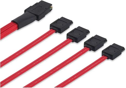 S/AS SFF-8087 إلى 4 منافذ SATA COLLED عالية السرعة (0.5 متر) in Saudi Arabia