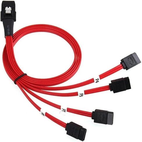 S/AS SFF-8087 إلى 4 منافذ SATA COLLED عالية السرعة (0.5 متر) in Saudi Arabia
