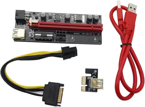 PCI-E Riser Card PCI Express X16 Cabo Riser VER009S for Video Card USB 3.0 Cable SATA to 6pin Power for Mining Miner in Saudi Arabia
