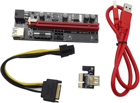 PCI-E Riser Card PCI Express X16 Cabo Riser VER009S for Video Card USB 3.0 Cable SATA to 6pin Power for Mining Miner in Saudi Arabia