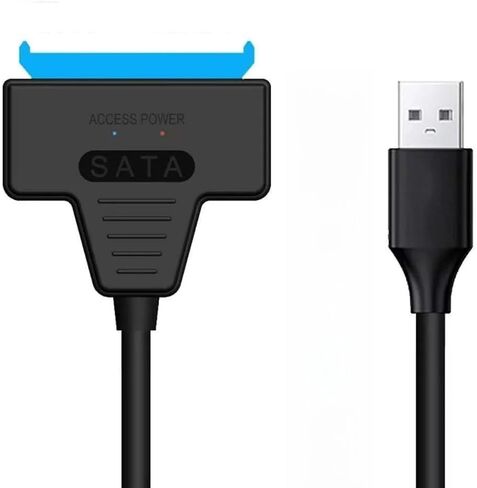 USB 3.0 to SATA Cable USB to SATA III Hard Drive Adapter UP to 6 Gbps for 2.5Inch External SSD HDD Hard Drive 22 Pin Sata III(USB3.0 Type-c 22cm) in Saudi Arabia